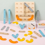 YUKO Creative Peg Board Puzzle - Mainan Puzzle Kayu by Liliboo