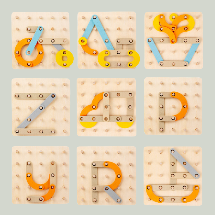 YUKO Creative Peg Board Puzzle - Mainan Puzzle Kayu by Liliboo