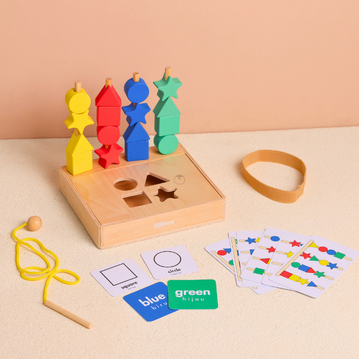 YUNA Multifunctional Blocks 4 in 1 - Mainan Kenali Warna & Bentuk by Liliboo