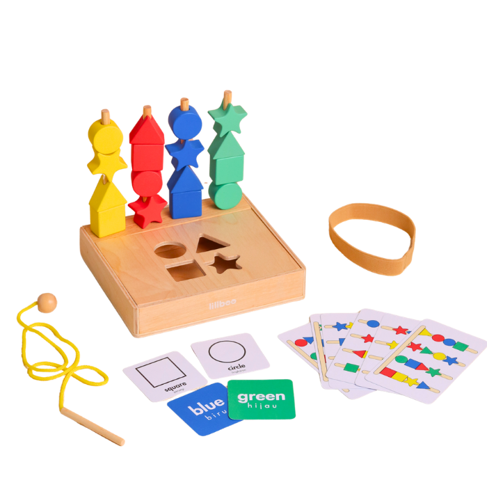 YUNA Multifunctional Blocks 4 in 1 - Mainan Kenali Warna & Bentuk by Liliboo